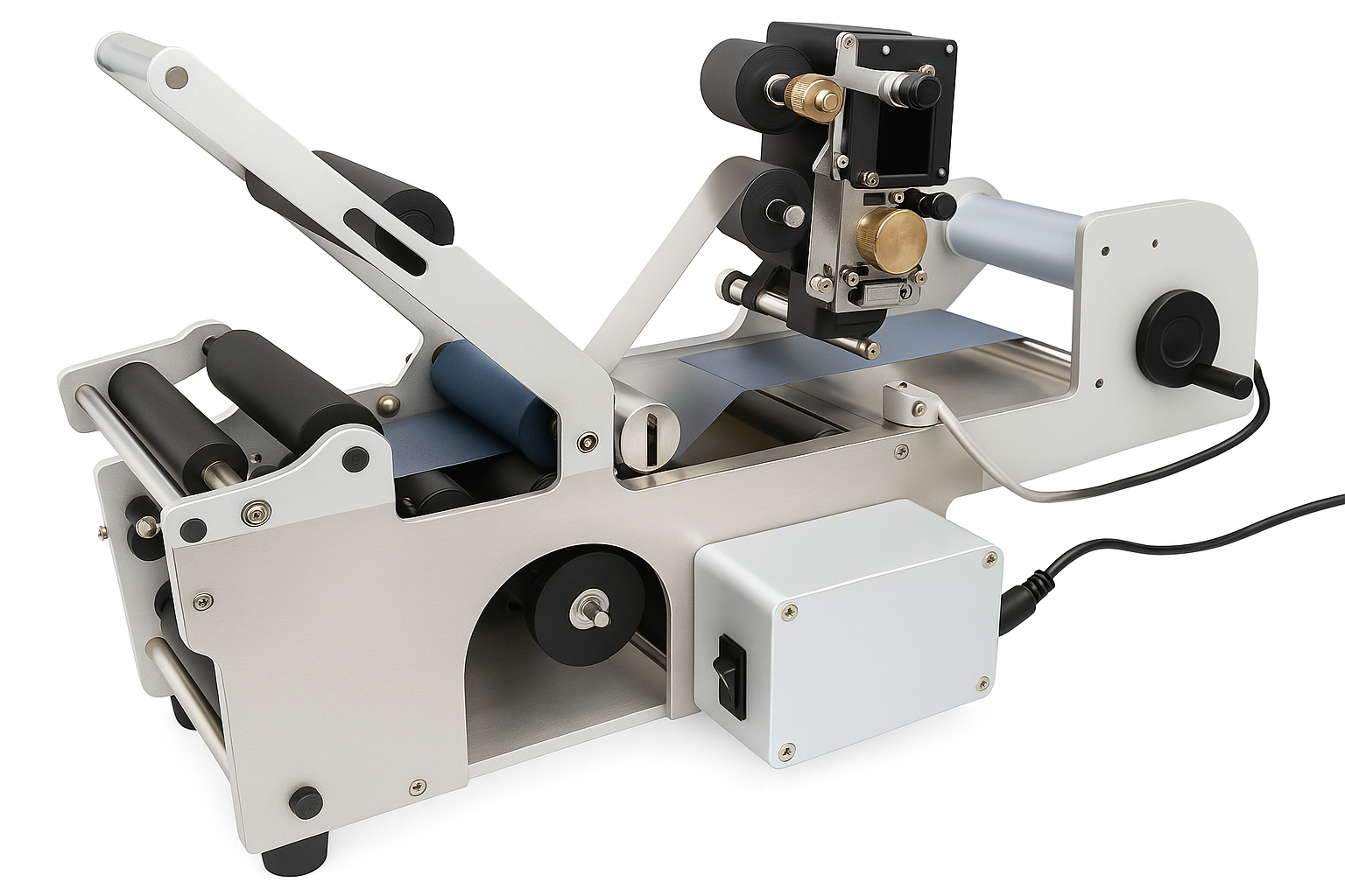 Semi-Automatic Flat Bottles Sticker Labelling Machine