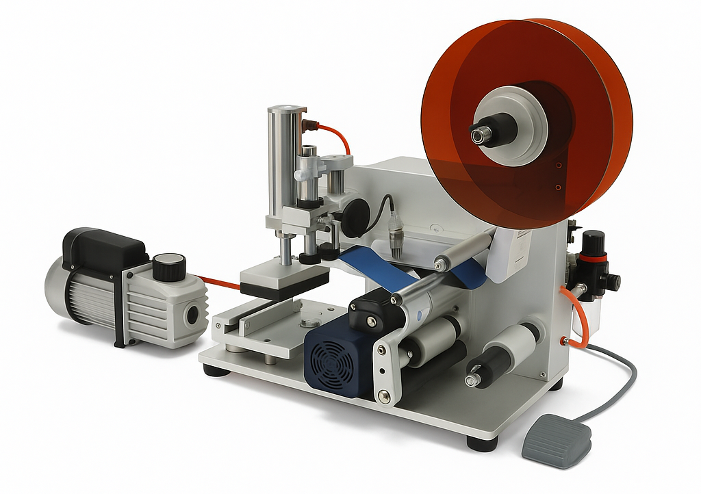 Semi Automatic Round Bottles Sticker Labelling Machine